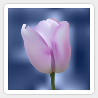 Realistic purple tulip Sticker